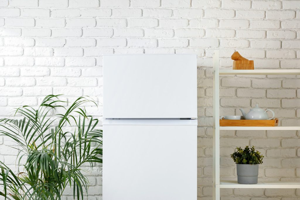 White Fridge in modern kitchen (1)